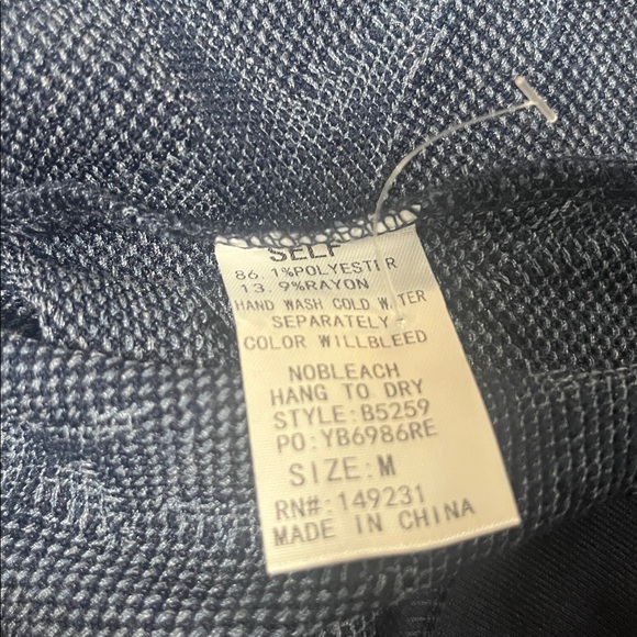 Kori Navy Star Knit Top Sz medium women’s sweater sweatshirt nwot #865 - Picture 6 of 8